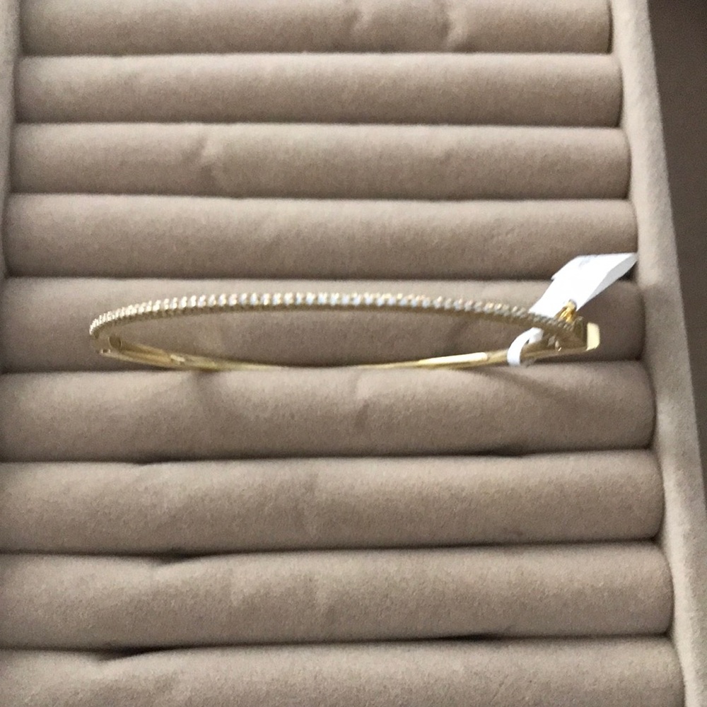 Sterling silver 925 gold filled bracelet with csz 1mm